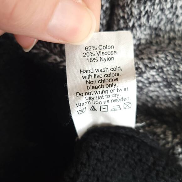 Madewell Chronicle Texture Pullover Sweater Colorblock Textured Black Small - Picture 10 of 11